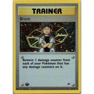 Brock Gym Heroes 1st Edition "Reprinted"